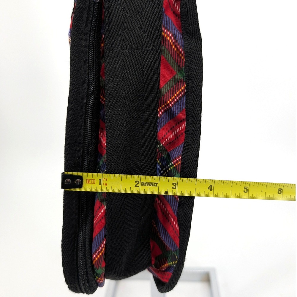 LeSportsac Deluxe Everyday Bag Red Plaid Tartan Nylon Crossbody Messenger - Picture 7 of 7